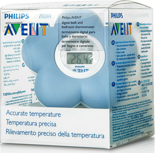Philips Дигитален Баня Термометър 10°C до 45°C Син