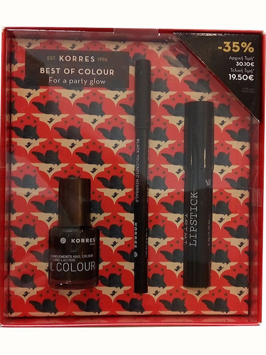 Korres Best Of Colour Сет за грим за Очи и Устни For A Party Glow 3бр Korres Best Of Colour Сет за грим за Очи и Устни For A Party Glow 3бр
