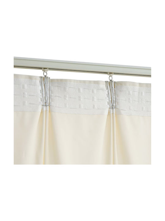 vidaXL Set Blackout Curtains With Pencil Pleat Cream 140x245 cm