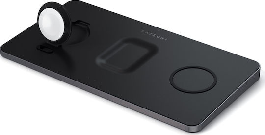 Satechi Kabelloses Ladegerät (Qi Pad) 24W Schwarzs (Trio)