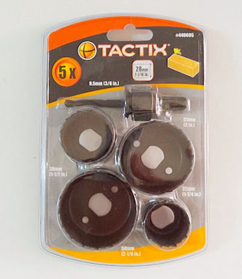 Tactix Set de ferăstraie cu coroane HSS cu diametru de la 32mm până la 54mm pentru Lemn, Metal și Plastic