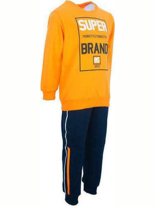 Joyce Kids Sweatpants Set Orange 2pcs