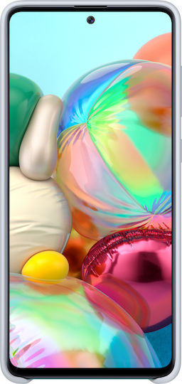 Samsung Soft Touch Cover Back Cover Silicon Argintiu (Galaxy A71)