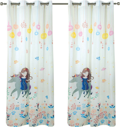 Das Home Perdea pentru Copii cu Capsatoare Albastră 420142802065 140x280buc