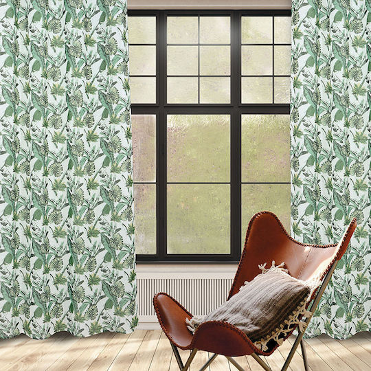 Das Home Κουρτίνα με Τρουκς 2178 Πράσινη 140x260εκ.