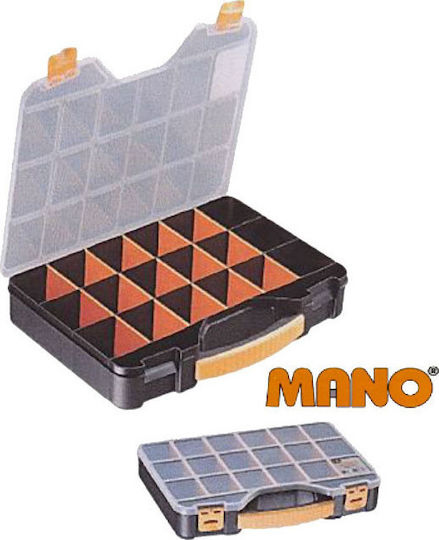 Mano 13 Pro Tool Compartment Organiser 18 Slot Adjustable Black 32.6x25.7x4.8cm