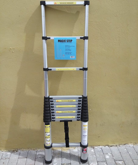 Factory Telescopic Ladder Aluminum 12 of Steps with Maximum Height 3.8m
