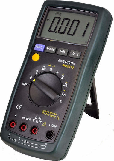 Mastech MS8217 Ψηφιακό Πολύμετρο με Καπασιτόμετρο με Buzzer με Μέτρηση AC / DC / Αντίστασης / Χωρητικότητας / Θερμοκρασίας