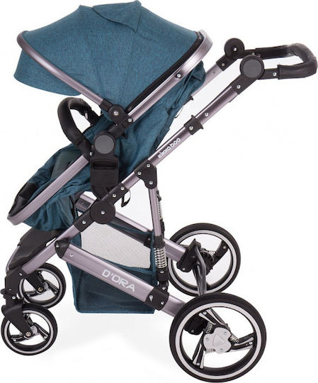 Kikka Boo D'ora Reversible 3 in 1 Baby Stroller Suitable for Newborn Green