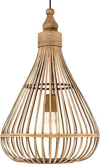 Eglo Amsfield Pendant Light Brown with Socket E27 35x110x110cm