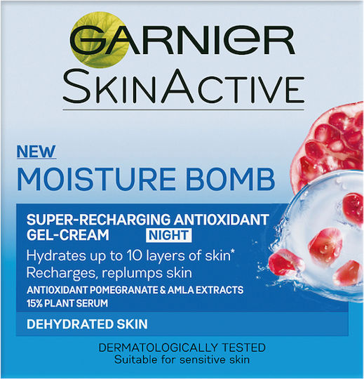 Garnier SkinActive Moisture Bomb Gel Προσώπου Νυκτός για Ενυδάτωση 50ml