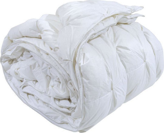 Das Home Завивка Двойна с Пълнеж Микрофибър 220x240см Trendy 3D Top Side 1035 Бял 800 GSM 11.5 Тогс