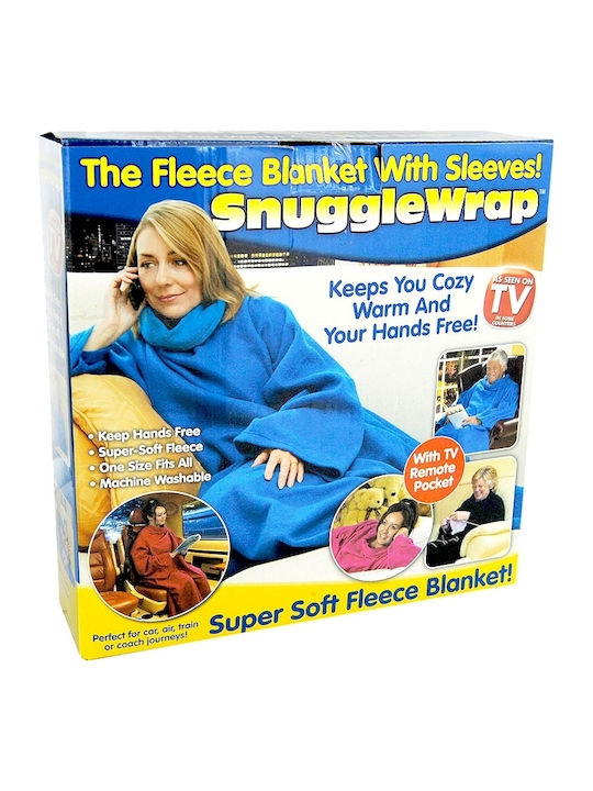 Snuggie Snuggle Decke Fleece mit Ärmeln 135x175cm Rote