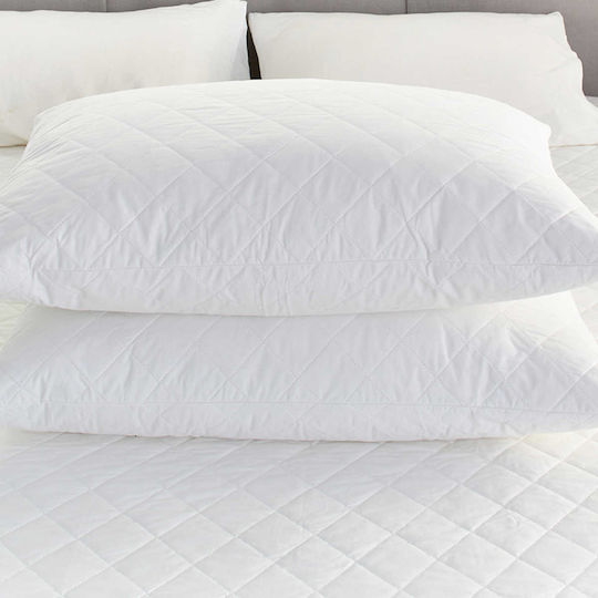 Viopros Quilted Pillow Protector Set Quilted White 35x65cm.