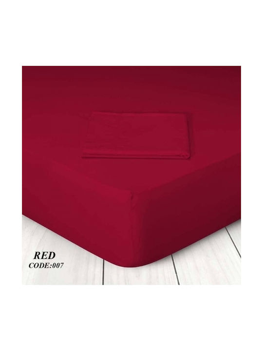 Marwa Pillowcase Set with Envelope Cover 007 Red 50x70cm.