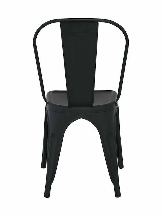Outdoor Chair Metallic Relix Black Extra Matte 44x49x85cm