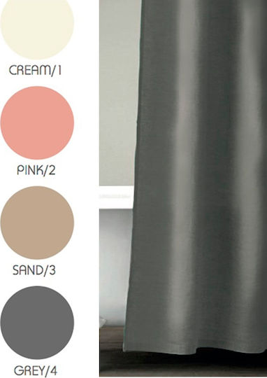 Palamaiki Simple Κουρτίνα Μπάνιου Υφασμάτινη 180x200 cm Dark Grey