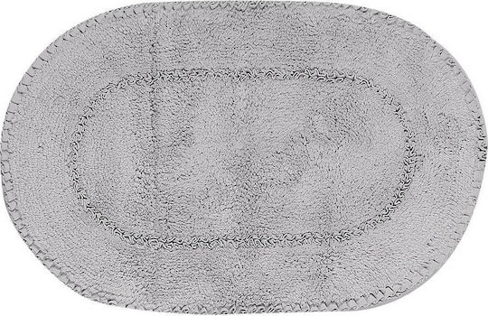Nef-Nef Homeware Бански Килим Памучен Овален Crochet 022724 Сив 55x85см Nef-Nef Homeware Бански Килим Памучен Овален Crochet 022724 Сив 55x85см