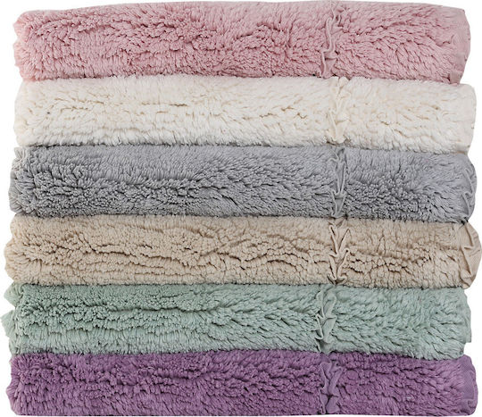 Nef-Nef Homeware Αντιολισθητικό Πατάκι Μπάνιου Βαμβακερό Οβάλ Crochet 022724 Grey 55x85εκ.
