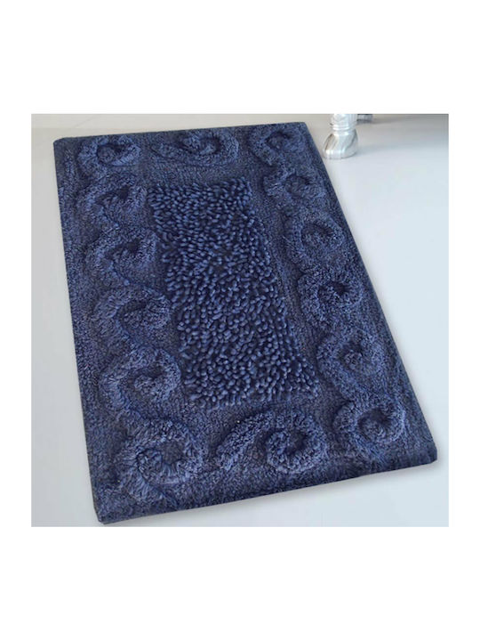 San Lorentzo Bath Mat Cotton Spiral 2110 NAV Navy 45x70cm