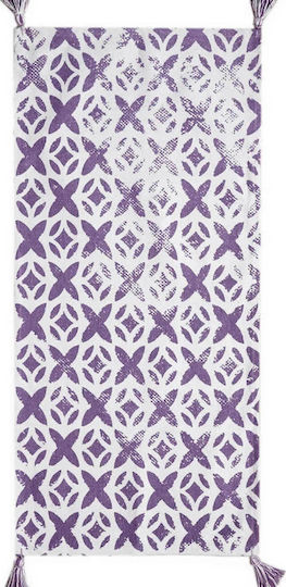 Palamaiki Πατάκι Μπάνιου Βαμβακερό Tile Lilac 60x130εκ.