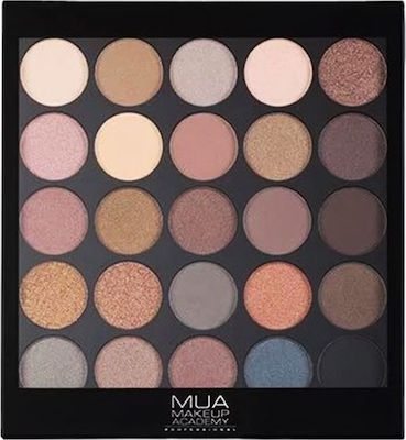 MUA 25 Shade Eye Shadow Palette in Solid Form Undressed 17gr