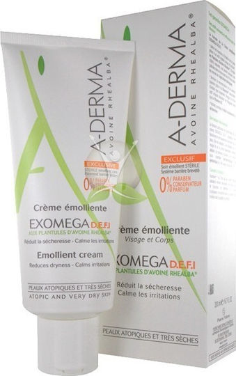A-Derma Exomega D.E.F.I Емолиентен Крем За Атопичен Дерматит 200ml