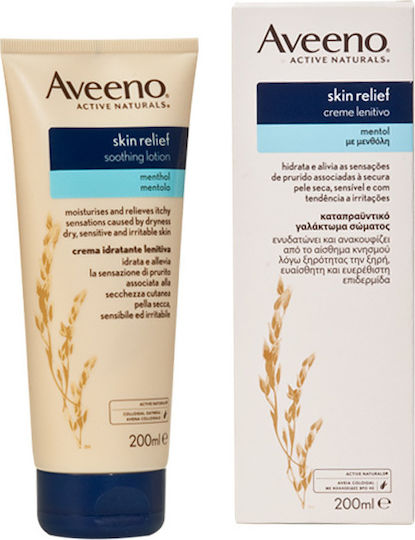 Aveeno Skin Relief Menthol Хидратираща Лосион Възстановяваща за Чувствителна Кожа 200мл