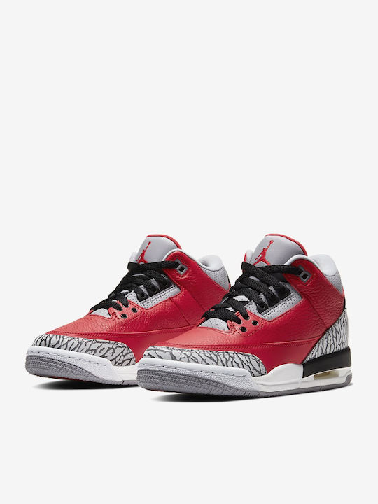 3 Retro Παιδικά Sneakers High Κόκκινα