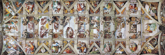 The Sistine Chapel Ceiling Panorama by Michelangelo Puzzle 2D 1000pcs 6010-0960