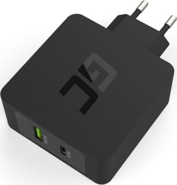 Green Cell Ladegerät mit USB-A-Anschluss und USB-C-Anschluss sowie USB-C-Kabel 45 W Power Delivery / Quick Charge 3.0 Schwarz (CHAR10)