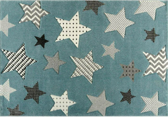 Tzikas Carpets 21895-030 Детско килимче Звезди Петролен 160x230см Дебелина 13мм