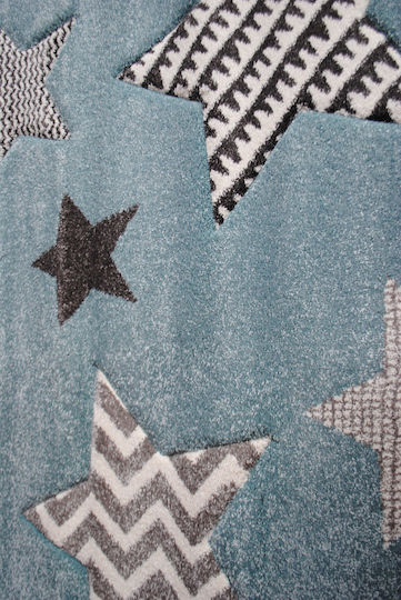 Tzikas Carpets 21895-030 Детско килимче Звезди Петролен 160x230см Дебелина 13мм