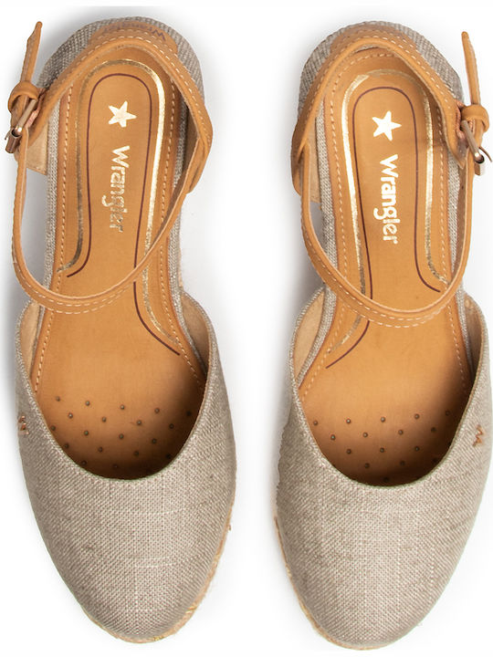 Brava Rope Platforme dama în stil espadrile Bej