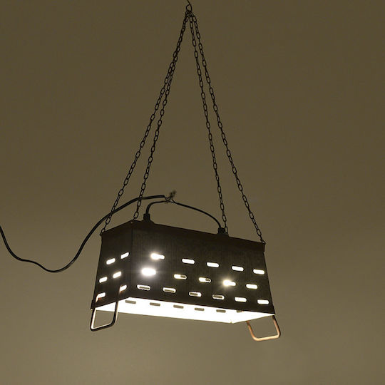 Inart Pendant Light Gray 39x14x20cm