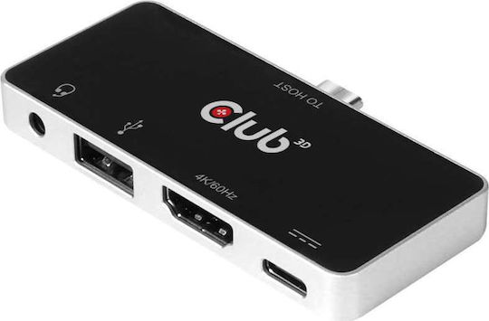 Club3D USB-C Докинг станция с HDMI 4K PD Черен (CSV-1591)