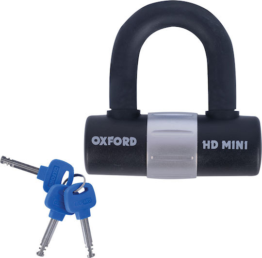 Oxford HD Mini Shackle Motorcycle Disc Brake Lock with 14mm Pin in Black