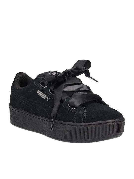 Vikky Platform Ribbon S Damen Sneakers Schwarz