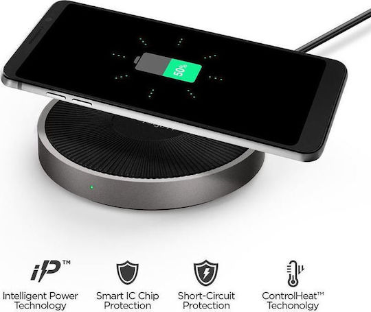 Spigen Ασύρματος Φορτιστής (Qi Pad) 15W Quick Charge 3.0 Μαύρος (F306W)