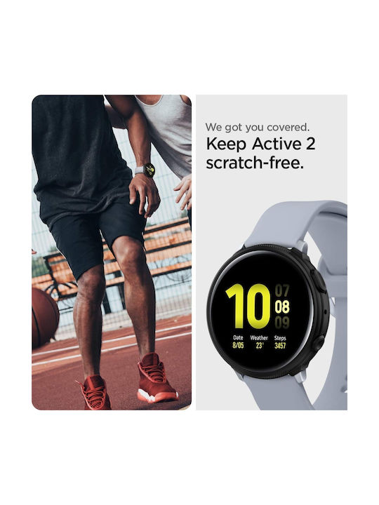 Spigen Liquid Air Silicone Case in Black color for Galaxy Watch Active 2 44mm