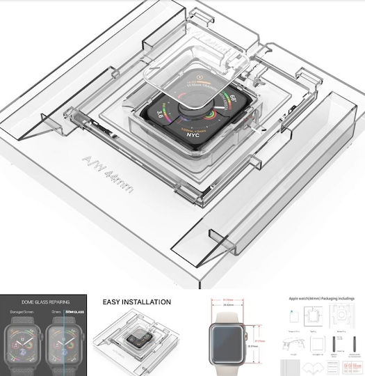 Whitestone Dome 2pack Gehärtetes Glas Wearable Screen Protector für das Apple Watch 44mm