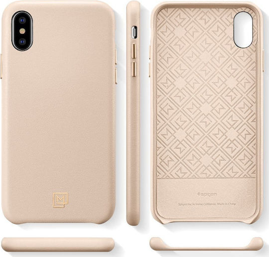 Spigen La Manon Calin Back Cover Δερματίνης Ροζ (iPhone XS Max)