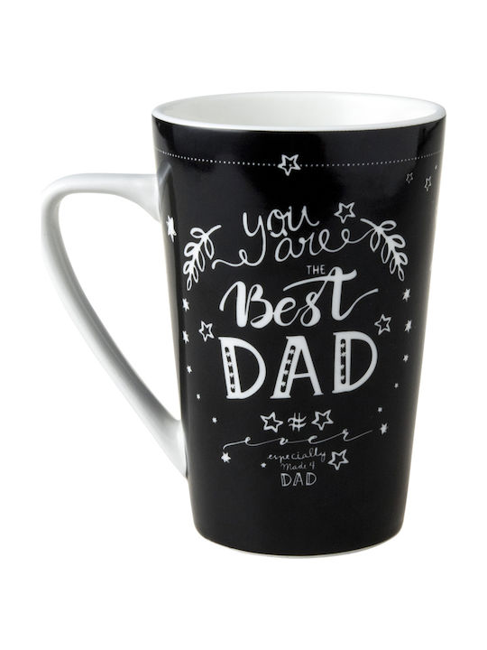 Dutch Rose Best Dad XL Κούπα από Πορσελάνη σε Διάφορα Σχέδια Μαύρη 430ml (Διάφορα Σχέδια)