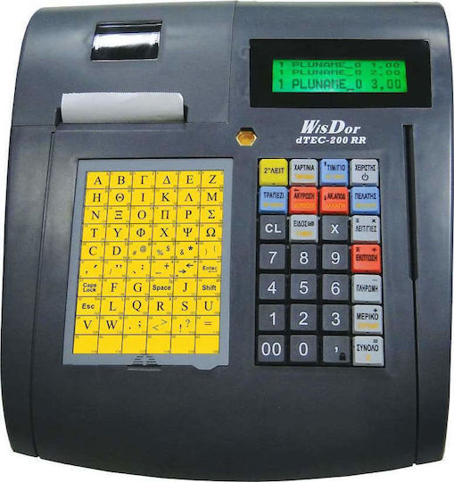 Wisdor DTec-200 RR Cash Register Restaurant Simple in Black Color