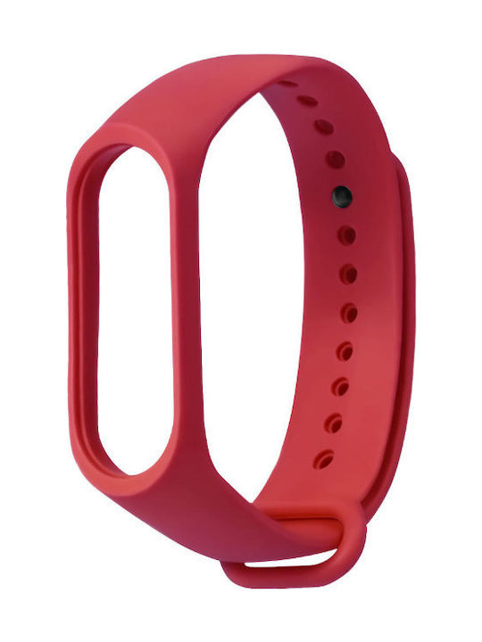 Silicone Bracelet for Xiaomi Mi Band 3 Red Λουράκι Σιλικόνης Κόκκινο (Mi Band 3/Mi Smart Band 4)