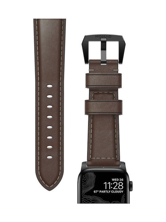 Nomad Traditional Λουράκι Δερμάτινο Brown/Black (Apple Watch 42/44/45mm/49mm)