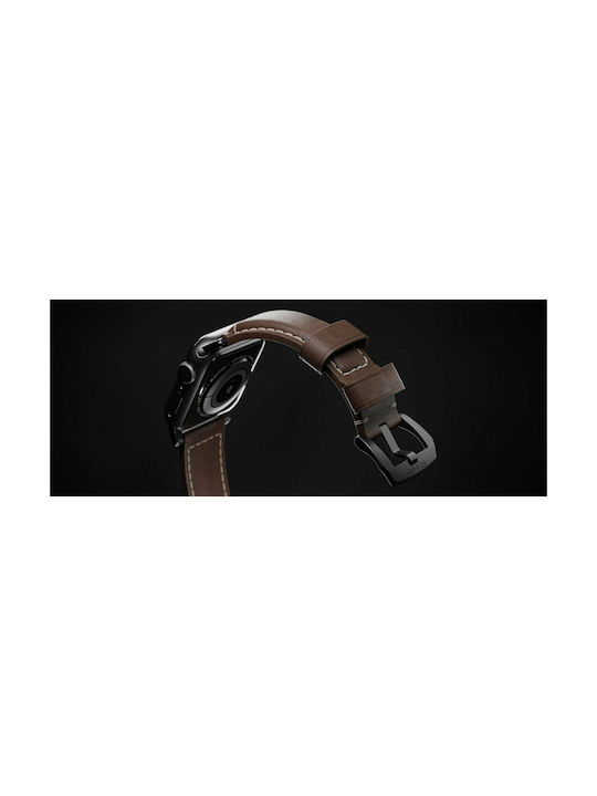 Nomad Traditional Λουράκι Δερμάτινο Brown/Black (Apple Watch 42/44/45mm/49mm)