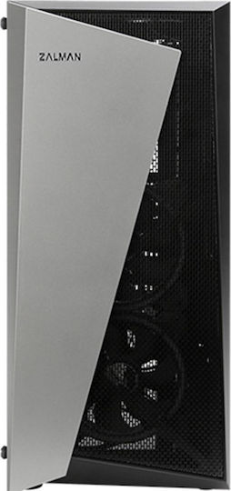 Zalman S4 Plus Gaming Midi Tower Κουτί Υπολογιστή με Πλαϊνό Παράθυρο Μαύρο
