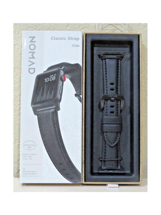 Nomad Traditional Strap Λουράκι Δερμάτινο Μαύρο (Apple Watch 42/44/45mm)