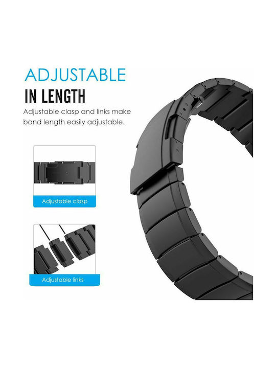Tech-Protect Steelband Armband Rostfreier Stahl Schwarz (Fenix 5 / 5 Plus / 6 / 6 Pro / 7 / 7 Pro / 8 (47mm))